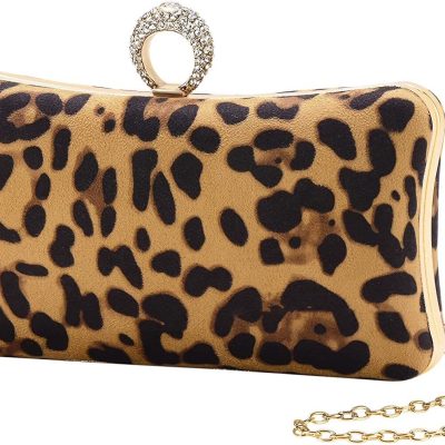 iWISH Womens Golden Glitter Clutch Purse Pleated Evening Bag for Bridal Wedding