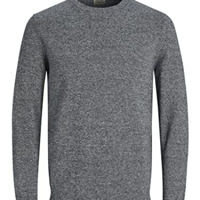 Jack & Jones Homme Jjebasic Knit Crew Neck Noos Pull, Bleu (Navy Blazer Detail: Twisted With Jet Stream), M EU