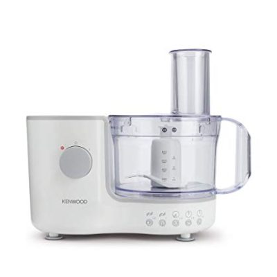 Kenwood Compact Food Processor, 1.4L Bowl, Blender, Emulsifying, Chopping Blade, Shredder Disc 400W, FP120, White
