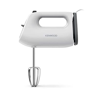Kenwood QuickMix Lite, Lightweight Hand Mixer Twin Beaters with Slow Speed Start, SureEject Tool, Cord Wrap, HMP10.00WH, 300W Motor, Dishwasher Safe, White