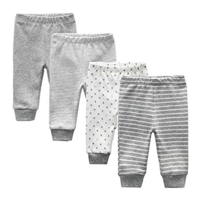 Kiddiezoom Unisex Baby Pants Trousers Short Sleeve Bodysuits Onesies Baby caps and Mittens Grey Heather