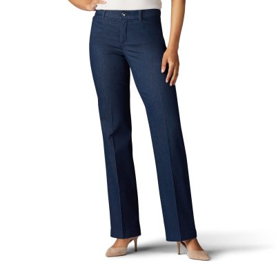 Lee Womens Ultra Lux Comfort with Flex Motion Trouser Pant Indigo Rinse 10 Med