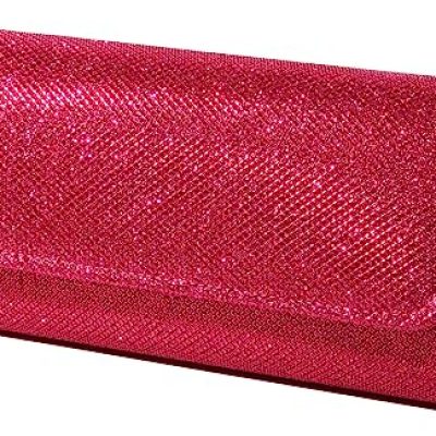 lovyoCoCo Evening Bag Clutch Purses for Women Ladies Sparkling Party Handbag Wedding Bag, Rose