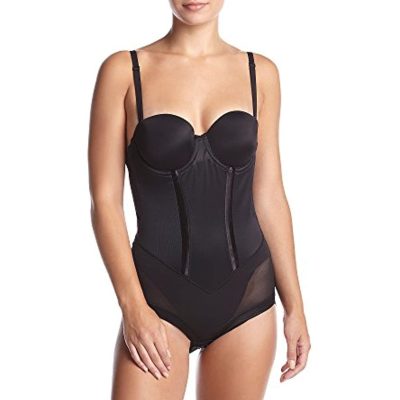Maidenform womens Shaper With Built-in Bra shapewear bodysuits, Black, 34D US