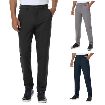 Men's Stretch Dress Pants Slim fit Workwear Golf Casual Flex Chino Work Trousers