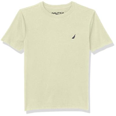 Nautica boys Short Sleeve Solid Crew Neck T-shirt T Shirt, Ambrosia Coast, 5T US