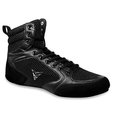 Nordcore Wrestling Boxing Shoes - Lightweight Fighting Sports Wrestling Shoes - High Traction Boxing Shoes for Men & Women Black