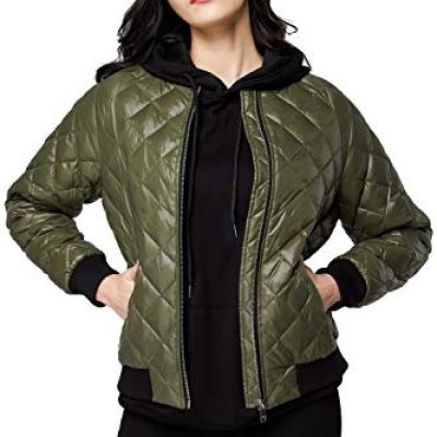 Orolay Women's Lightweight Down Coat Packable Diamond Quilted Puffer Jacket Armygreen M