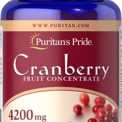 Puritan's Pride Cranberry Fruit Concentrate with C & E 4200 mg - 100 Softgels