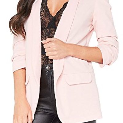Red Olives® New Ladies Frill Ruffle 3/4 Sleeve Duster Coat Women Jacket Blazer UK 8-26 (Nude, 16-18)