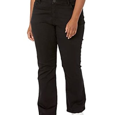 Riders by Lee Indigo Womens Plus-Size Stretch Fit No Gap Boot Cut Jean Jeans - Black -
