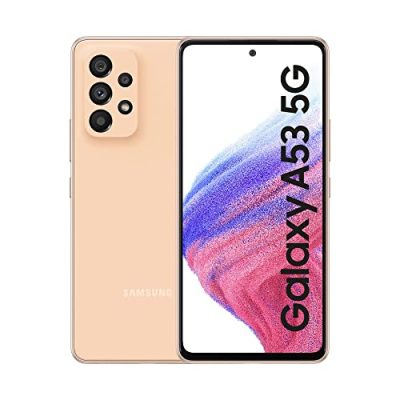 Samsung Galaxy A53 5G Mobile Phone SIM Free Android Smartphone 128 GB Peach 3 Year Warranty UK Version