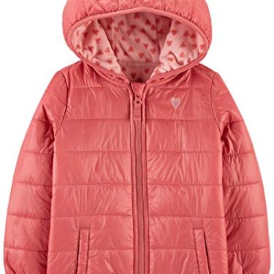 Simple Joys by Carter's Girls' Puffer Jacket, Pink, 3 Years
