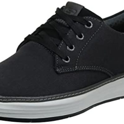 Skechers Men's Moreno Canvas Oxford, Black (BLK 017), 7 Medium US