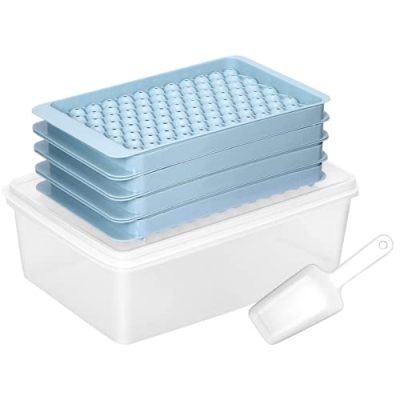 Small Ice Ball Maker Mini Ice Cube Tray 104 Grid Plastic Mini Ice Cube Moulds Mini Ball Maker Mold for Drinks Juice Cocktail