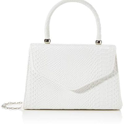 SwankySwans Women's Lucy Clutch Bag, White, S UK