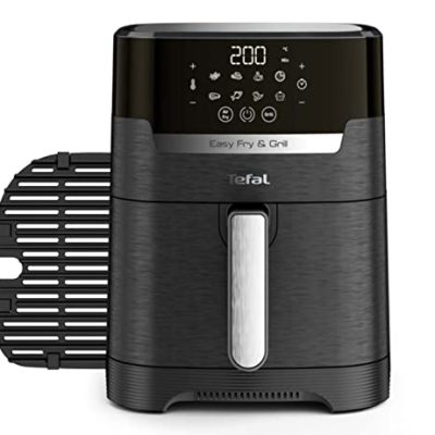 Tefal Easy Fry Precision 2-in-1 Digital Air Fryer and Grill 4.2 Litre Capacity 8 Programs inc Dehydrator Black EY5058, 1550W
