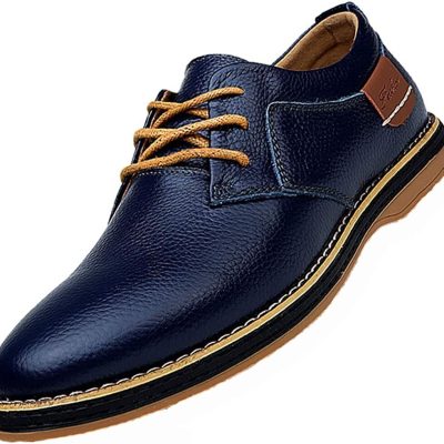 TSIODFO Men's Dress Shoes Black Brown Genuine Cow Leather Oxfords Business Casua