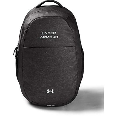 Under Armour Women's Hustle Signature Backpack, Jet Grey/Metallic Silver (010), OSFA
