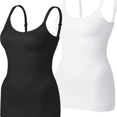 VVX Womens Shapewear Camisole Tank Tops - Body Shape for Women Tummy Control Sea