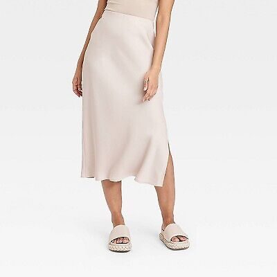 Women's Midi A-Line Slip Skirt - A New