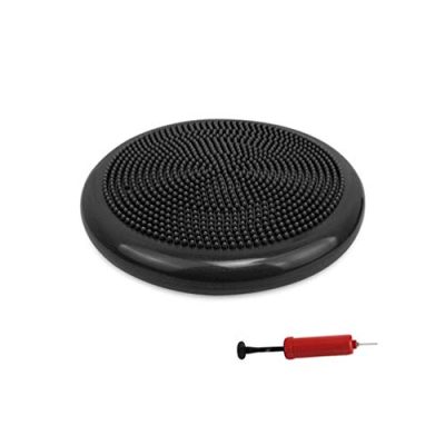 XGYUII Stability Balance Disc Extra Thick 34cm Balance Cushion Air Stability Wobble Board Rehab Cushion for Fitness Exercise Workout Posture Trainer,Black,34cm