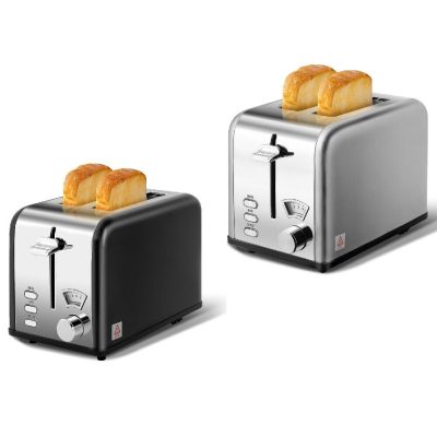 YSSOA 2-Slice Toaster 1.5'' Wide Slot,Retro Stainless-Steel Toast Bread Machine