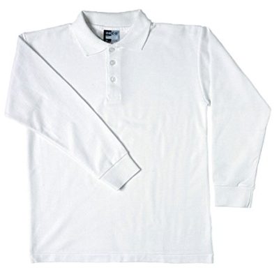 Zeco sold by Essential Wear Boys Twin Pack School White Long Sleeve Polo T Shirt Ages 2-11 (Age 3/4 Years)